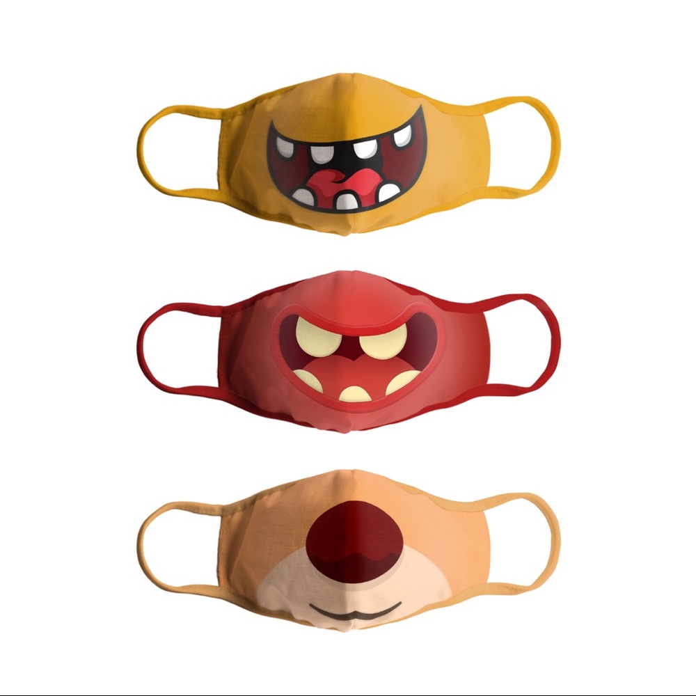Three Super Soft Children Kids Face Mask